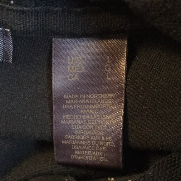 Hoodie Liz Claiborne Full 2 Way Zip Black Topstitched Patch pockets EUC LG - Picture 11 of 12